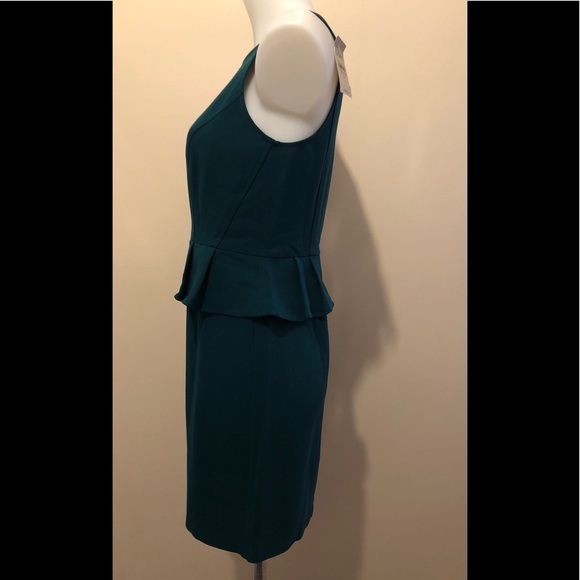 ANN TAYLOR LOFT PEPLUM HUNTER GREEN DRESS๐2P - Picture 10 of 14